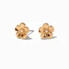 Gold-tone Flower Stud Earrings