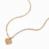 Gold-tone Heart Stackable Pendant Necklace