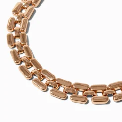 Gold-tone Long Link Chain Necklace