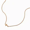 Gold-tone Mini Sideways Cross Pendant Necklace