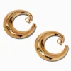 Gold-tone 40mm Clip-On Chunky Hoop Earrings