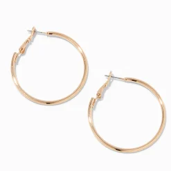 Gold-tone 40mm Hoop Earrings