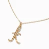 Gold-tone Modern Initial Necklace - K