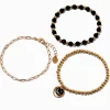 Gold-tone Mood Moon Bracelet Set - 3 Pack