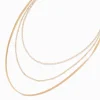 Gold-tone Multi-Strand Mixed Chain Necklace