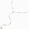 Gold-tone Pearl Confetti Y-Neck Chain Necklace
