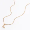 Gold-tone Pearl Initial Pendant Necklace - L