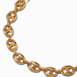Gold-tone Pop Tab Chain Necklace