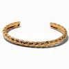 Gold-tone Quilted Cuff Bracelet