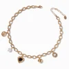 Gold-tone Retro Charm Necklace