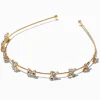 Gold-tone Rhinestone Bow Headband