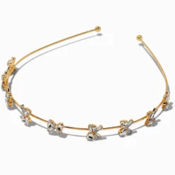 Gold-tone Rhinestone Bow Headband
