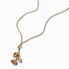 Gold-tone Rose Pendant Necklace