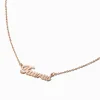 Gold-tone Script Zodiac Pendant Necklace - Taurus