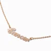 Gold-tone Script Zodiac Pendant Necklace - Cancer