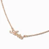 Gold-tone Script Zodiac Pendant Necklace - Aries
