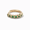 Gold-tone Stainless Steel Green Cubic Zirconia 18G Cartilage Clicker Earring