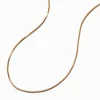 Gold-tone Stainless Steel Mini Snake Chain Necklace