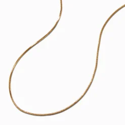 Gold-tone Stainless Steel Mini Snake Chain Necklace