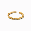 Gold-tone Stainless Steel Squiggly Toe Ring
