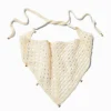 Gold-tone Starfish Charms Cream Crochet Headscarf