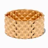 Gold-tone Textured Hinge Cuff Bracelet