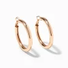 Gold-tone Tube 40mm Hoop Earrings