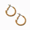 Gold-tone Twisted 20mm Hoop Earrings