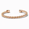 Gold-tone Twisted Rope Cuff Bracelet