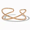 Gold-tone Twisted Rope X Cuff Bracelet
