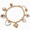 Gold-tone Uptown Heart Charm Bracelet