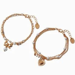 Gold-tone Uptown Multi-Strand Bracelets - 2 Pack
