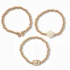 Gold-tone Uptown Stretch Bracelets - 3 Pack