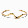 Gold-tone Wavy Swirl Cuff Bracelet