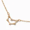 Gold-tone Zodiac Constellation Pendant Necklace - Capricorn