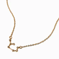 Gold-tone Zodiac Constellation Pendant Necklace - Sagittarius