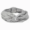 Gray Ruched Keyhole Headwrap