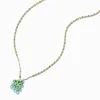 Green & Blue Butterfly Pendant Necklace