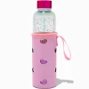 Heart Glass Water Bottle with Sleeve