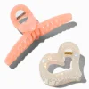 Heart Mixed Hair Claws - 2 Pack