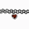 Heart Mood Pendant Tattoo Choker Necklace