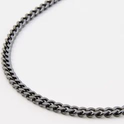 Hematite Cuban Chain 20" Necklace