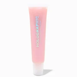 Holographic Light Pink Glossy Lip Gloss Tube