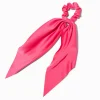 Hot Pink Satin Small Hair Scrunchie Scarf