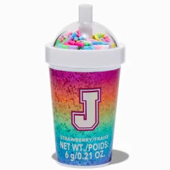 Initial Shaker Cup Flavored Lip Balm - J