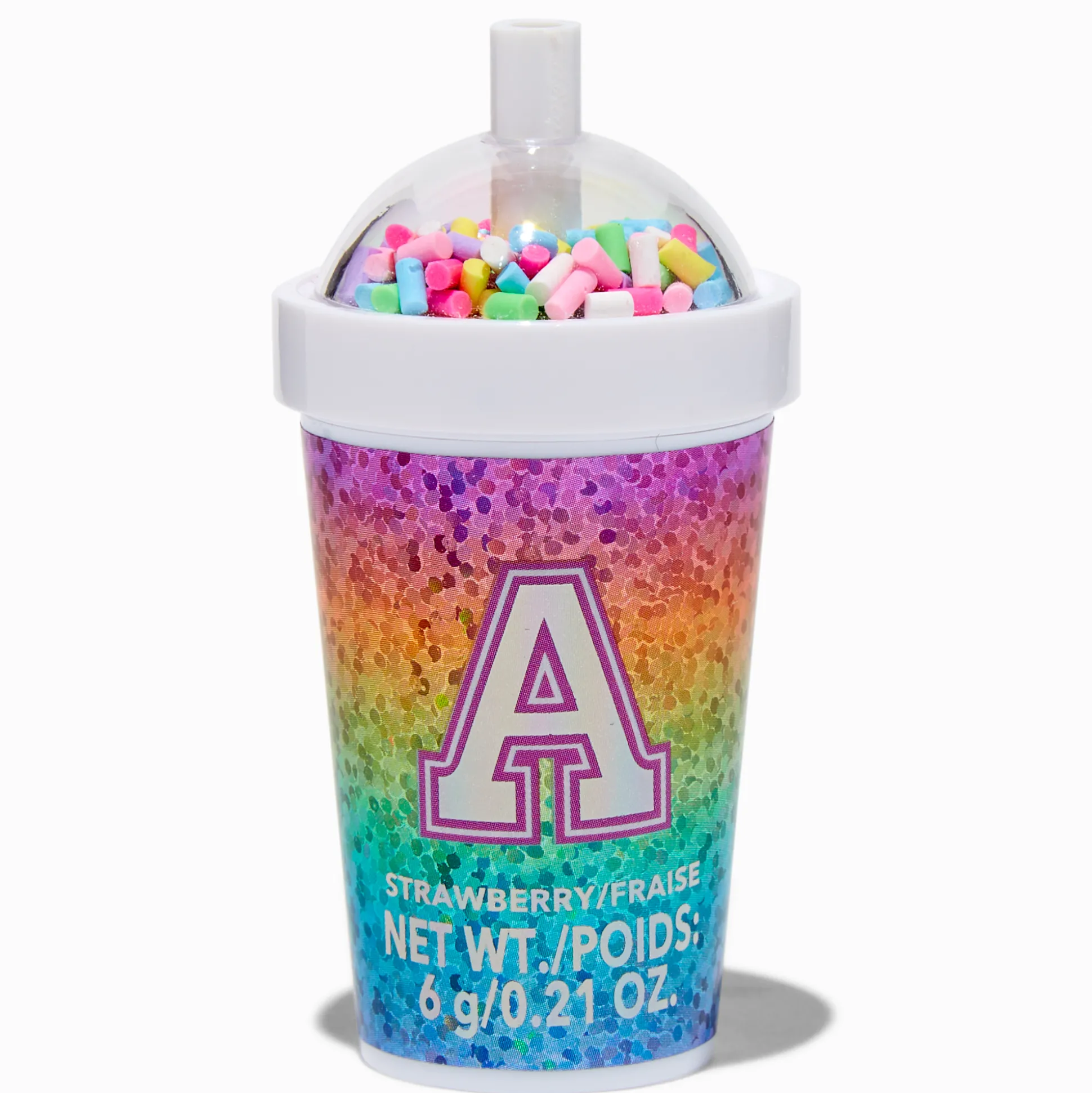 Initial Shaker Cup Flavored Lip Balm - A