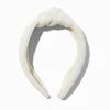 Ivory Crinkle Knotted Headband