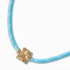 Light Blue Rope Paw Pendant Necklace