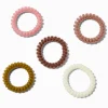 Matte Boho Spiral Hair Ties - 5 Pack