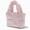 Metallic Pink Puffy Tote Bag